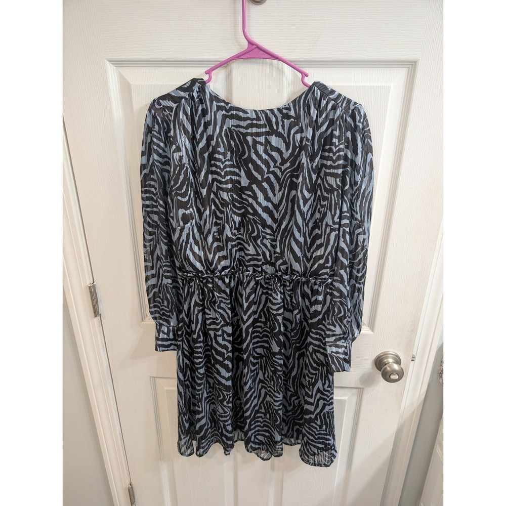 Le Sarte Del Sole Zebra Print Dress Womens Blue Black Metallic‎ - Size TG44 (12)